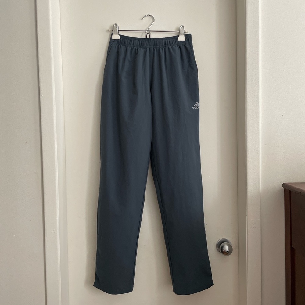 Adidas Climalite nylon pants, zippers at ankles